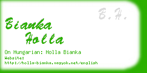 bianka holla business card